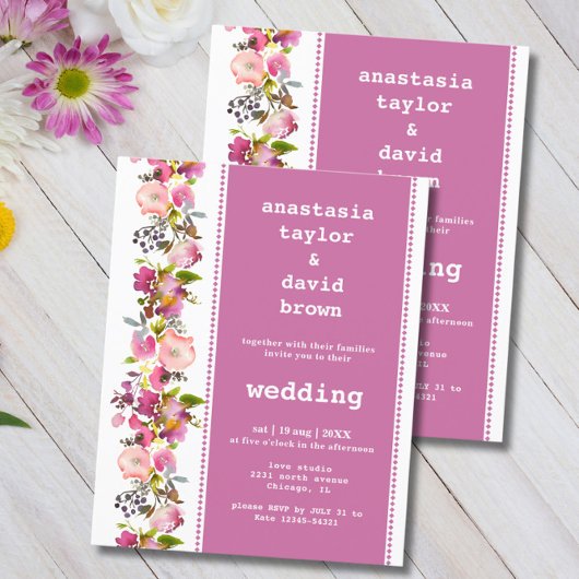 Budget Pink Floral Weddenschap