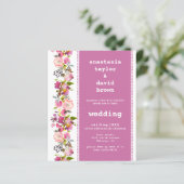 Budget Pink Floral Weddenschap (Staand voorkant)
