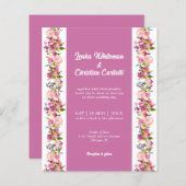 Budget Pink Floral Weddenschap (Voorkant / Achterkant)