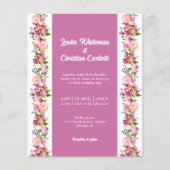 Budget Pink Floral Weddenschap (Voorkant)
