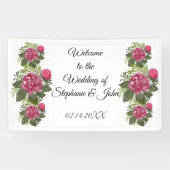 Budget Pink Floral Wedding Banner (Horizontaal)