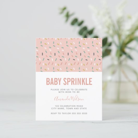 Budget Pink Girl Baby Sprinkle Pattern (Staand voorkant)