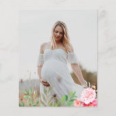 Budget Pink Girl Beer Foto Baby shower Uitnodiging (Achterkant)