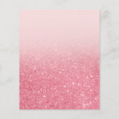 BUDGET PINK Glitter Ombre Girly Foto Afstuderen (Achterkant)