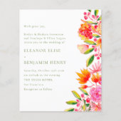 Budget Pink Green Floral Weddenschap (Voorkant)