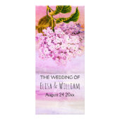 BUDGET Pink hydrangea floral bruiloft programme Reclamekaart (Voorkant)