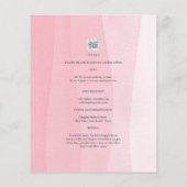 BUDGET Pink Ombre PHOTO OVERLAY Wedding Invitae (Achterkant)