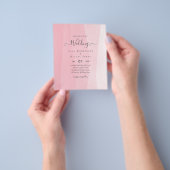 BUDGET - Pink ombre Wedding Invitae Flyer (Hand)