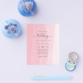 BUDGET - Pink ombre Wedding Invitae Flyer (Enkel)