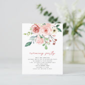 BUDGET Pink Peach Florals QR Evparty (Staand voorkant)