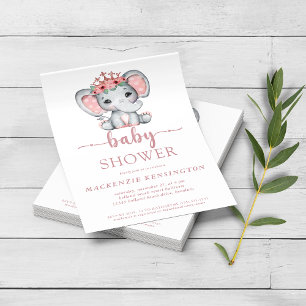 BUDGET PinK Princess Elephant Baby Girl FLYER