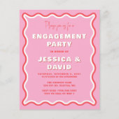 Budget Pink Red Photo Engagement Party (Voorkant)