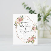 BUDGET Pink Rose Gold Lijst Weddenschap (Staand voorkant)