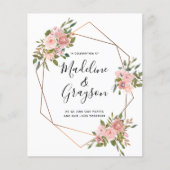 BUDGET Pink Rose Gold Lijst Weddenschap (Voorkant)