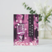 Budget Pink Sweet 16 Karaoke Uitnodiging (Staand voorkant)