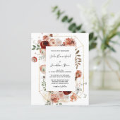 Budget Pink Terracotta Floral Wedding (Staand voorkant)
