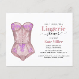 BUDGET Pink White Bustier Lingerie Vrijgezellenfee