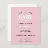 BUDGET PINK WHITE EN BLACK BABY SHOWER (Voorkant / Achterkant)