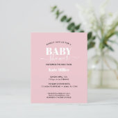 BUDGET PINK WHITE EN BLACK BABY SHOWER (Staand voorkant)