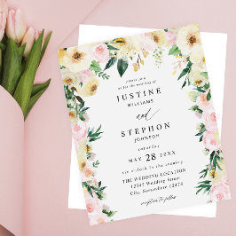 Budget Pink & Yellow Floral Wedding