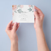 BUDGET Pioenrozen Roze Salie Perzik Bruiloft Flyer (Hand)