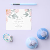 BUDGET Pioenrozen Roze Salie Perzik Bruiloft Flyer (Enkel)