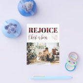 BUDGET Plaid Holiday Photo Card | Moderne kerst Flyer (Enkel)