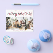 BUDGET Plaid Holiday Photo Card | Moderne kerst Flyer (Enkel)