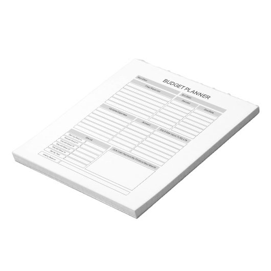 Budget Planner-Notitieblok Notitieblok (Linkerzijde)