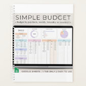 Budget Planner voor Google Sheets, Maandelijks bud (Voorkant)