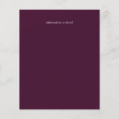 BUDGET Plum and Coral Floral Wedding Invitation (Achterkant)