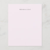 BUDGET Plum and Coral Floral Wedding Invitation (Achterkant)