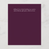 Budget Plum Blooms Ginger Bloemige Trouw Uitnodigi (Achterkant)