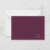 BUDGET Plum Bruiloft Save De Datum Uitnodiging (Achterkant)