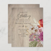 BUDGET Plum Cinnamon Wedding Herfst Florals (Voorkant / Achterkant)