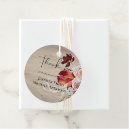BUDGET Plum Cinnamon Wedding Herfst Florals Bedankjes Labels
