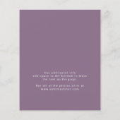 Budget Plum Paars MOD Calligraphy Quinceanera Flyer (Achterkant)