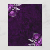 Budget Plum Paarse Zilveren Bloemen Huwelijksuitno (Achterkant)