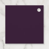 BUDGET PLUM PURPLE Monochroom Sjabloon Bedankjes Labels (Achterkant)