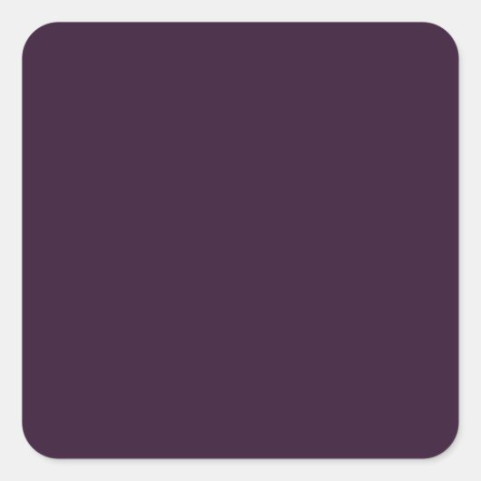 BUDGET PLUM PURPLE Monochroom Sjabloon Vierkante Sticker (Voorkant)