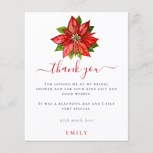 Budget Poinsettia Foto Vrijgezellenfeest Hartelijk (Voorkant)