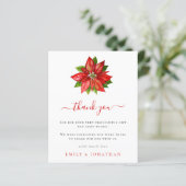 Budget Poinsettia Foto's bruiloft Hartelijk dank (Staand voorkant)