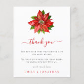 Budget Poinsettia Foto's bruiloft Hartelijk dank (Voorkant)