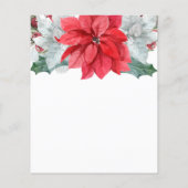 Budget Poinsettia Monogram Weddenschap Uitnodiging (Achterkant)