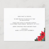 Budget Poinsettia New Address Holiday Moving Card (Achterkant)