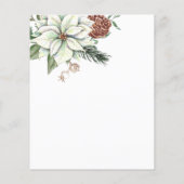 Budget Poinsettia Pine cone Wedding Uitnodiging (Achterkant)