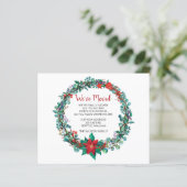 Budget Poinsettia Wreath We hebben de Vakantiegeri (Staand voorkant)