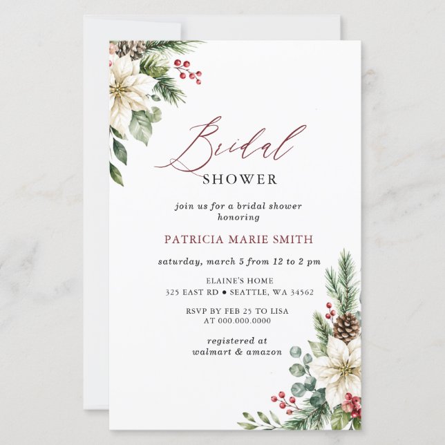 Budget Poinsettia's Kerst Bruiloft Borrel (Voorkant)