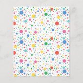 Budget Pokadot Vijver Party Uitnodiging Verjaardag Flyer (Achterkant)