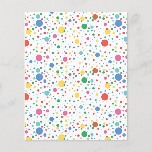 Budget Pokadot Vijver Party Uitnodiging Verjaardag Flyer (Achterkant)